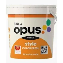 Birla Opus Style Color Fresh 20 Litre Yellow Economy Interior Emulsion Paint-picture-26
