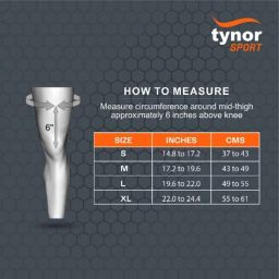 Tynor Air Pro Black &a; Orange Knee Support Cap, 1020060600, Size: Small image 4