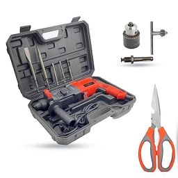 Walkers 1200W Forward &a; Reverse Rotation Hammer Impact Drill Machine with 5 Pcs SDS Plus Bit, Drill Chuck, SDS Adapter &a; Scissior, WKCB389-26