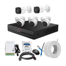 CP Plus 2.4MP Indoor &a; Outdoor CCTV Combo Kit with 8Ch DVR, 3 Dome 2 Bullet Camera, 8Ch SMPS, 70m Cable, 1TB HDD &a; Connector-90