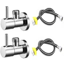 Fastgear Stainless Steel Black Chrome Finish Turbo Angle Cock (Pack of 2)-picture-12