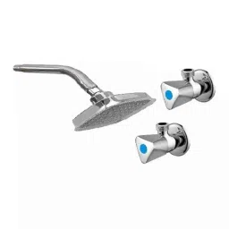 Fastgear 3 Pcs Triangle Stainless Steel Silver Chrome Finish Faucet Set with Shower, FG2215-picture-43