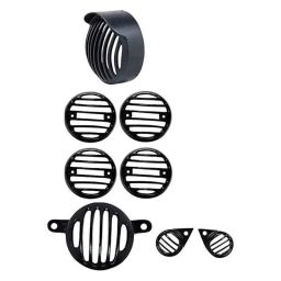 Generic (unbranded) Combo of Indicator, Eyes, Tail and Head Light Grill for Royal Enfield Classic 350 (Metal Grill)-25