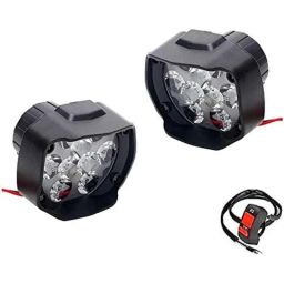 AOW LED Fog Light White Spot Beam Driving Lamp (18W Pack of 2) with Switch for TVS Star HLX 125-24