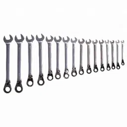 Westward 16Pcs CV Steel Chrome Offset Combination Wrench Set, 20PH22-picture-1
