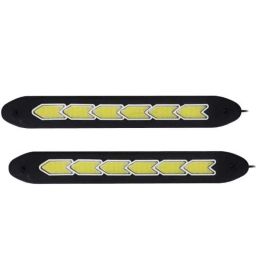 AllExtreme EXWDRLM4 2 Pcs White Daytime Running COB LED Light Set for All Bikes &a; Cars-picture-43