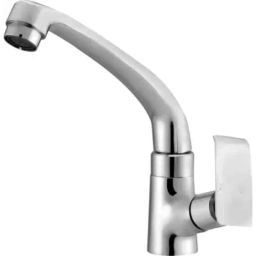 IRIS Qubix Brass Chrome Finish Silver Swan Neck Basin Tap-image-31