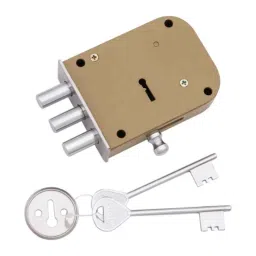 Atom Alloy Steel &a; Iron Bullet 2 in 1 Deadbolt Main Door Lock with 3 Reversible Keys, WDL3-14
