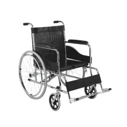 ABCO SURGICOS 125kg Steel Chrome Finish Standard Manual Wheelchair, KY976AB-image-6