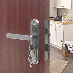 Saze Stainless Steel Matt Finish Cylinder Plate Both Side Key Mortise Door Lock Set with 3 Keys, LB-304-image-12