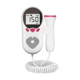Sahyog Wellness Plastic White &a; Pink Fetal Heart Rate Monitor Doppler with Built-in Speaker for Home &a; Clinic-13