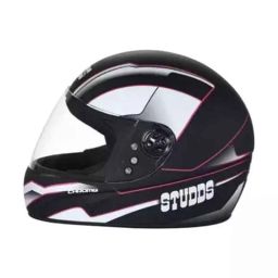 Studds Chrome D4 Decor Plastic Matt Black Full Face Helmet, Size: Medium-picture-39
