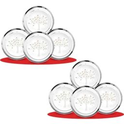 Classic Essentials CE-08 8 Pcs 0.5mm Stainless Steel Permanent Laser Design Dinner Plate Set (Pack of 3)-13