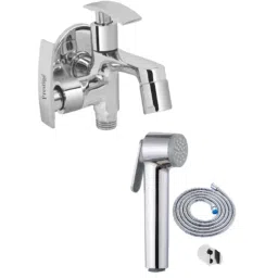 Prestige Passion 2 Pcs Brass Chrome Finish 2 Way Bib Tap &a; Health Faucet Set by Moglix-26
