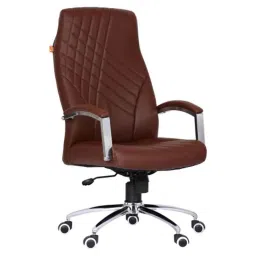 Da URBAN Jackson Brown High Back Revolving Leatherette Ergonomic Executive Chair for Home &a; Office-picture-33