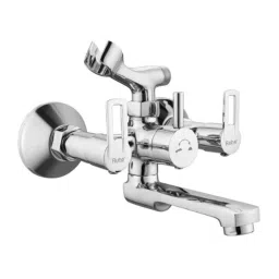 Ruhe Kubix Brass Chrome Finish Telephonic Wall Mixer with Crutch, 11-1128-picture-22