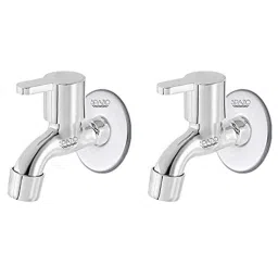 Spazio Stainless Steel Chrome Finish Fusion Collection Bib Cock with Foam Flow Water Wall Flange (Pack of 2)-picture-43