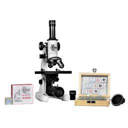 ESAW SM-25-02 100-675x Student Compound Biological Microscope with 25 Prepared Glass Slides, SM-02-25A-4
