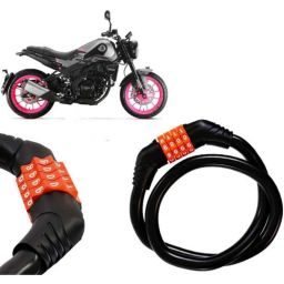 Auto Pearl Black &a; Orange 4 Digit Anti-Theft Combination Number Lock for Leoncino 250-picture-38