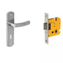 Dorset Bow HL BOW SC 176mm Zinc SC Finish Lock Set with Mortise Latch (Pack of 2)-picture-18