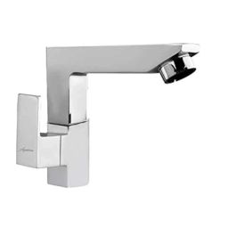 Aquieen Zura Brass Chrome Swan Neck Wash Basin Cold Water Tap-image-2