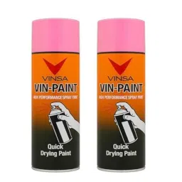 Vinsa 440ml Gloss Pink Quick Drying Spray Paint for Metal, Wooden Furniture, Plastic, Walls, Cars &a; Bikes (Pack of 2)-picture-18