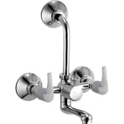 ProHome PureFlow Brass Silver Chrome Finish 2-in-1 Wall Mixer for Hot &a; Cold Water-18