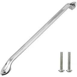 Aquieen 288mm Malleable Chrome Wardrobe Cabinet Pull Handle, CB21-288 (Pack of 2)-picture-31