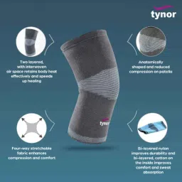 Tynor Comfeel Knee Cap Pair, Size: M image 3