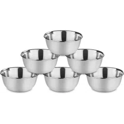 Classic Essentials SNB 1706-6 250ml Stainless Steel Silver Vegetable Bowl (Pack of 6)-picture-7