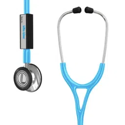 Lifeline Stainless Steel Light Blue Dual Side Diaphragm Chest Piece Stethoscope with 2 Way Tube, STH016-LB-image-67