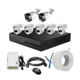 CP Plus 2.4MP Full Colour HD Audio Indoor &a; Outdoor CCTV Combo Kit with 8Ch DVR, 5 Dome 2 Bullet Camera, 8Ch SMPS, 70m Copper Cable &a; Connectors-84