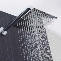 Tisto 8x8 inch Stainless Steel Silver Chrome Square Overhead Rain Shower-15