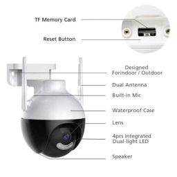 Cybernautt X9K 2MP Full HD Smart Wi-Fi Camera with Motion Detect, Alarm, 2 Way Audio, SD\Cloud Recording Options &a; Free 64GB Memory Card image 3