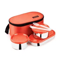 Trueware Yum Yum Xl 2+1 Red Stainless Steel Lunch Box Container Set-picture-17