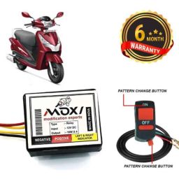 Auto Pearl 12V Black Front &a; Rear Flasher Indicator Light with Switch for Hero MotoCorp Destini 125-picture-0