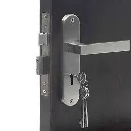Saze 8 inch Stainless Steel 304 Round KY Plate Mortise Door Lock Handle Set with 3 Keys, LB-301-image-74