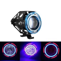 AllExtreme EXU11B1 15W 3000lm U11 Red &a; Blue Angel Eyes Additional Projector LED Headlight Fog Lamp with Dual Ring-picture-8