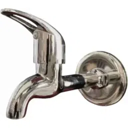 Senkiddpro Thumb Brass Chrome Finish Wall Mounted Long Body Tap with Flange-image-23