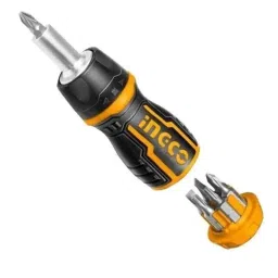 Ingco 1/4 inchx25mm 8 in 1 Stubby Screwdriver Set, AKISDS0708-14