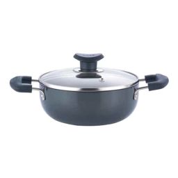 Vinod Black Pearl 2.1 Litre Deep Kadhai with Lid, HADK20 (Pack of 2)-40