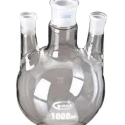 Glassco 2000ml 240mm Glass Boro 3.3 Round Bottom Flask with Three Parallel Neck, 061.202.12 (Pack of 2)-38