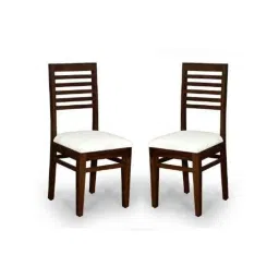 Angel Furniture 2 Pcs 39x18x18 inch Walnut Semi Glossy Finish Wood Sitting Chair Set, AC-12-image-24