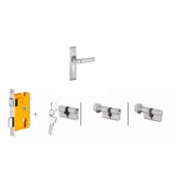 Dorset Cosmo HL CS 8 inch Zinc SC Finish Lock Set with Knob &a; 60mm Key Cylinder-picture-3
