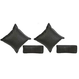 Kozdiko Faux Leather Black One Pair Cushion Pillow &a; One Pair Neck Rest Combo for Renault Duster-picture-35