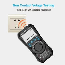 Themisto TH-M200 10000 Counts Black AC/DC Current Autorange Digital Multimeter with Smart Input Light Indication, AP-A187 image 3