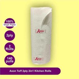 Axon Tuff 70 Pulls 22x20cm 2 Ply Kitchen Paper Roll, AKT2-2 (Pack of 4) image 3