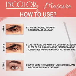 INCOLOR Set of 2 Long Lasting Mascaras 6 ml Each - Imperial Red 05 & Orange Zest 04 image 5