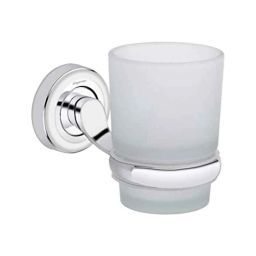 Aligarian Stainless Steel &a; Glass Chrome Finish Wall Mounted Tooth Brushes Holder-image-75
