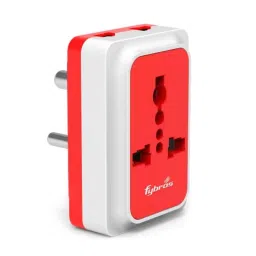 Fybros Sliq 3 Pin Travel Multi Plug with Mini LED Indicator, 8097-13